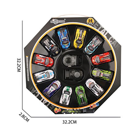 Fırlatma Rampalı 12'li Fırlatmalı Çek Bırak Yarış Arabaları Seti