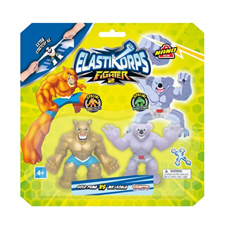Elastikorps Fighters İkili Paket 7 Cm Gold Puma vs Mr. Koala