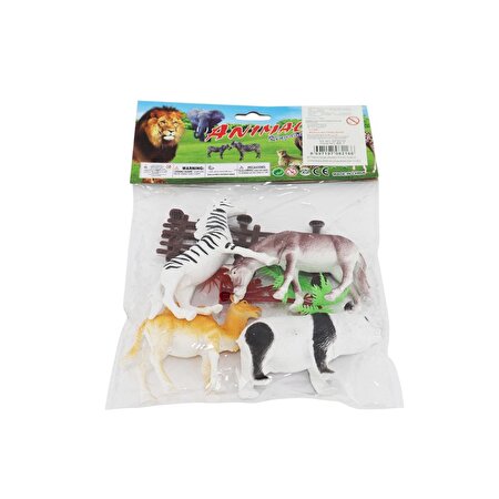 Poşetli 4 Parça Oyuncak Hayvan Seti