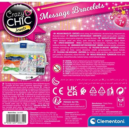 Clementoni Crazy Chic Mesaj Bileklikler Seti