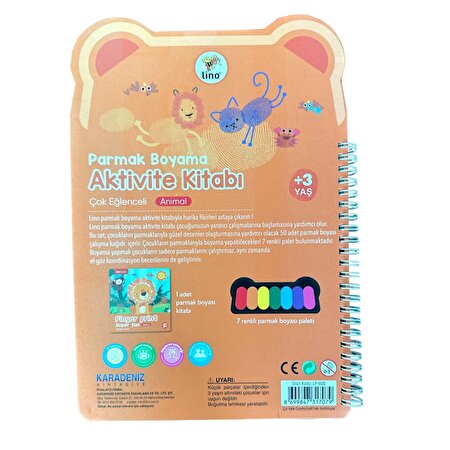 Lino Parmak Boyama Aktivite Kitabı Animal