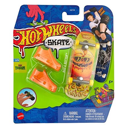 Hot Wheels Skate Parmak Kaykay ve Ayakkabı Paketleri Rad & Rotten HVJ73