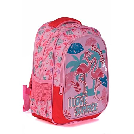 Muggle Flamingo Rose İki Bölmeli İlkokul Çantası