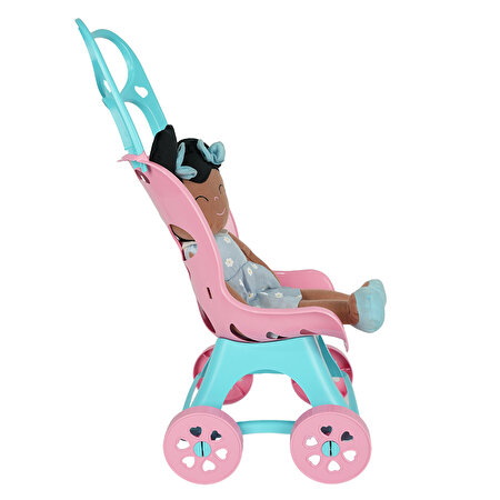 Bebek Arabalı Bez Bebek
