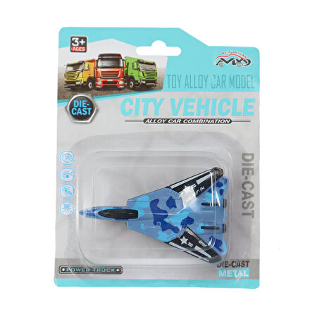 Neon Renkli Savaşçı Uçak Mavi