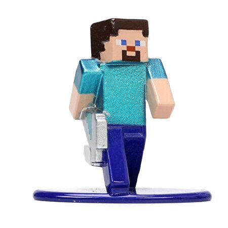 Minecraft Nano Tekli Metal Figür Steve-Iron Pıckaxe