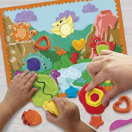 Play Doh Başlangıç Şekiller ve Renkler Dino Oyun Seti G0491