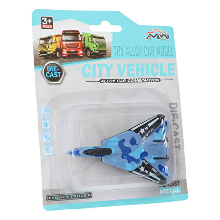 Neon Renkli Savaşçı Uçak Mavi