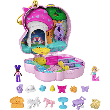 Polly Pocket ve Maceraları Oyun Setleri Unicorn Forest HCG20