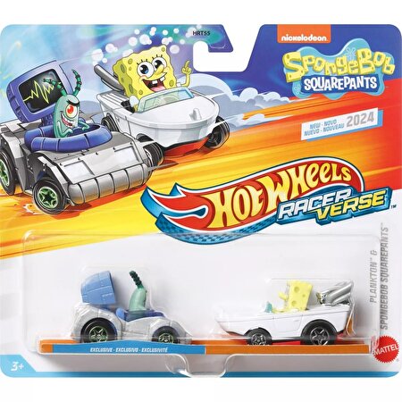 Hot Wheels RacerVerse İkili Arabalar Plankton & Spongebob Squarep