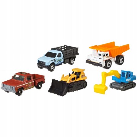 Matchbox Beşli Araba Seti MBX Construction GBJ70