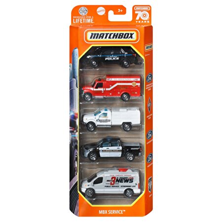 Matchbox Beşli Araba Seti MBX Service HFH14
