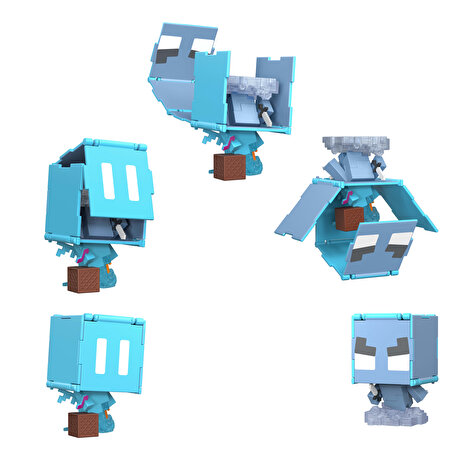 Minecraft Flipping 2'si 1 Arada Figür Magic Mobs JCN23