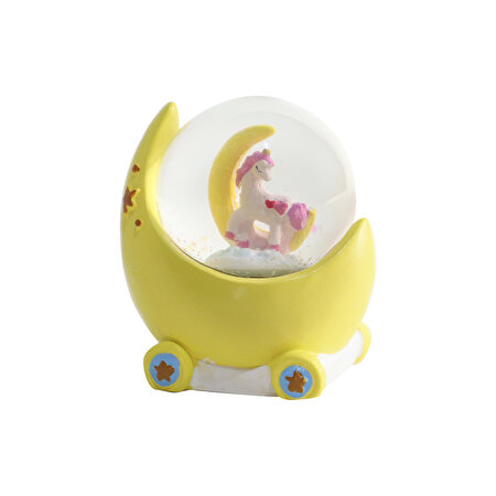 Mini Işıklı Renkli Unicorn Kar Küresi