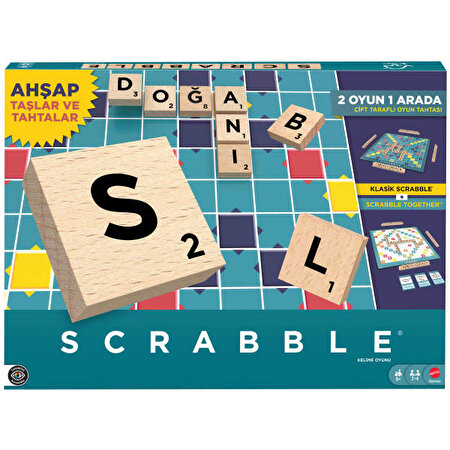 Scrabble Ahşap İkisi Bir Arada Türkçe JLJ64