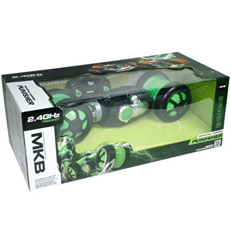 Uzaktan Kumandalı Full Fonksiyon Akrobat Punisher Araba Yeşil