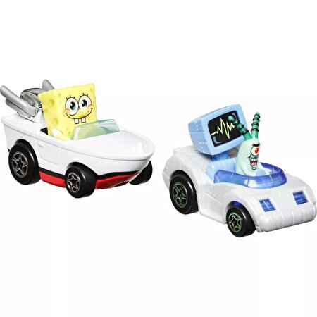 Hot Wheels RacerVerse İkili Arabalar Plankton & Spongebob Squarep