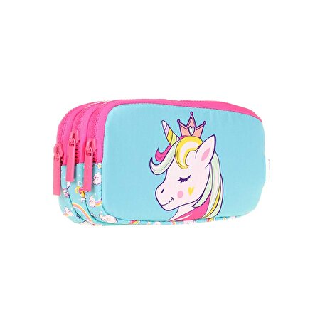 Kaukko Kids 3 Bölmeli Toys Unicorn Kalem Çantası