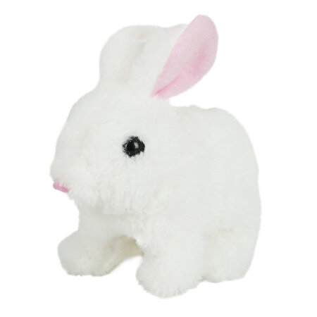 Pilli Sesli Fonksiyonlu Beyaz Tavşan