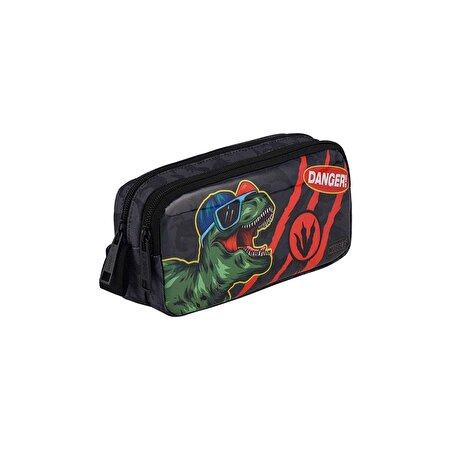 Muggle Danger Dino 2 Gözlü Kalemlik Çantası 9284