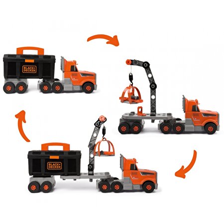 Smoby Black+Decker Alet Çantalı Vinçli Kamyon
