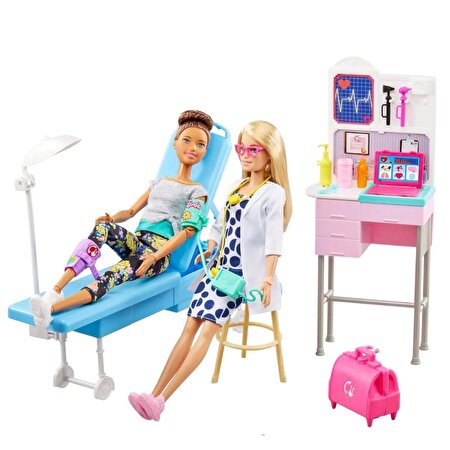 Barbie Bebek Doktor ve Oyun Seti GWV01