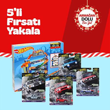 Yılbaşına Özel Hot Wheels 5’li Oyun Seti ve Araba Paketi