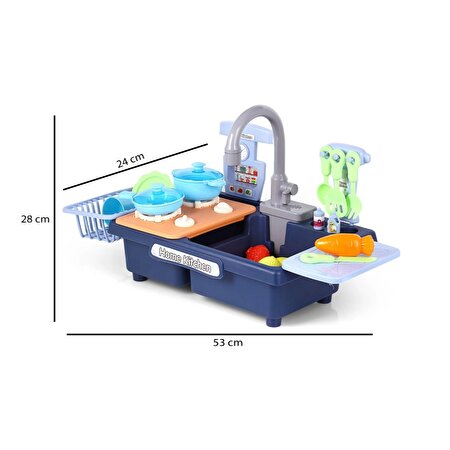 Pilli Mutfak Takımı Mavi