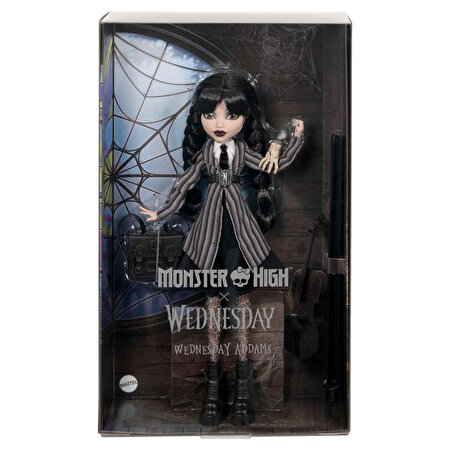 Monster High Wednesday Addams Okul Üniformalı Bebek HXJ04