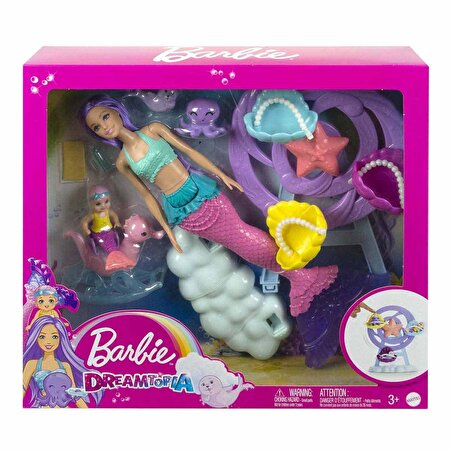 Barbie Dreamtopia Deniz Kızı Bebek ve Çocuk Oyun Alanı HLC30