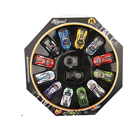 Fırlatma Rampalı 12'li Fırlatmalı Çek Bırak Yarış Arabaları Seti