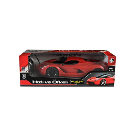 Hızlı ve Öfkeli 1:14 Uzaktan Kumandalı Şarjlı Araba Kırmızı 3855A