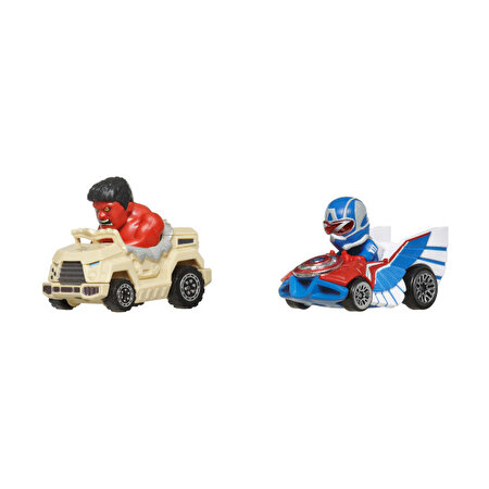 Hot Wheels RacerVerse İkili Arabalar Red Hulk & Captain America HXT35