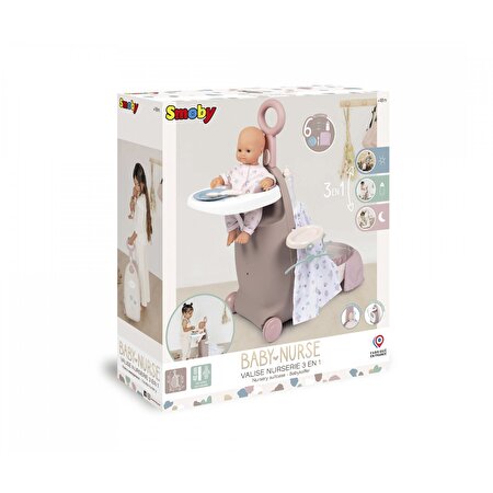 Smoby Baby Nurse 3'ü 1 Arada Seyahat Seti