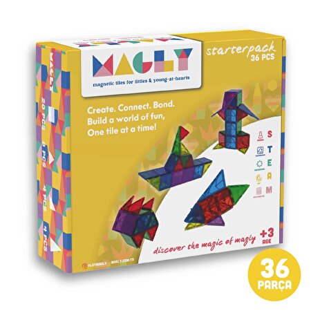 Magly Manyetik 3 Boyutlu Yapı Blokları 36 Parça