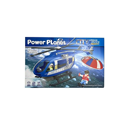 Power Planet City Helikopter Yapı Seti