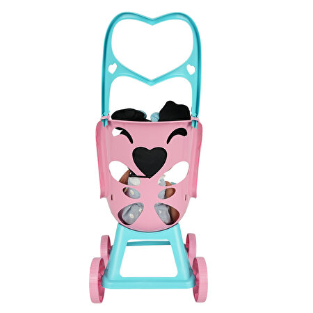 Bebek Arabalı Bez Bebek