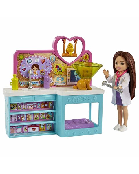 Barbie Chelsea Meslekleri Öğreniyor Veteriner Oyun Seti HGT12