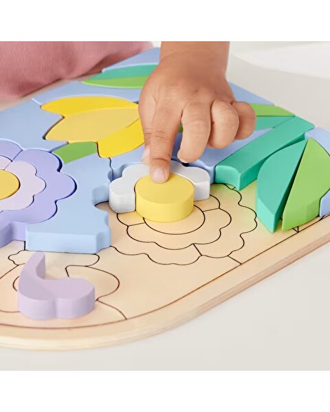 Fisher Price Ahşap Çiçek Yapboz Blokları HXT97