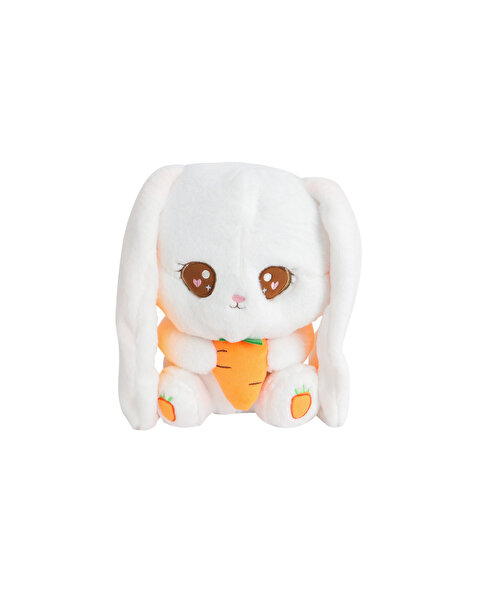 Havuçlu Beyaz Tavşan Peluş