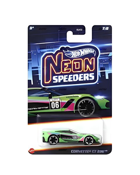 Hot Wheels Neon Speeder Arabalar Corvette C7 206 HRW81