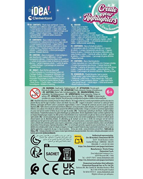 Clementoni Idea Fosforlu Kalem Tasarım Standı Crazy Summer