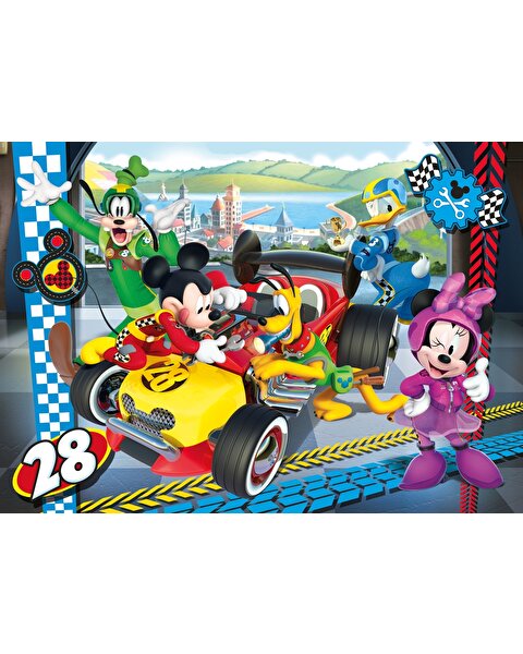 Clementoni 104 Parça Disney Junior Mickey and the Roadster Racers Supercolor Puzzle