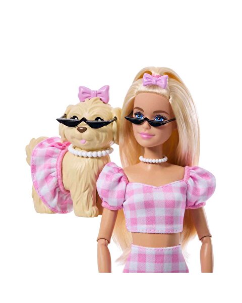 Barbie Uyumlu Dostlar Sarı Saçlı Bebek ve Köpekçiği JFP36