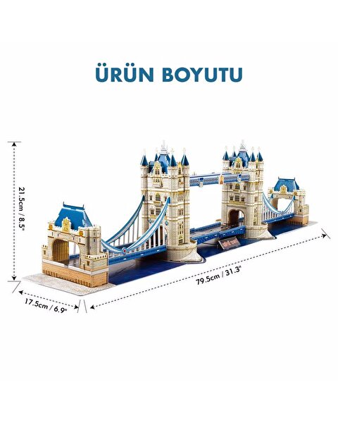 Cubic Fun Puzzle National Geographic Tower Köprüsü 3D Puzzle