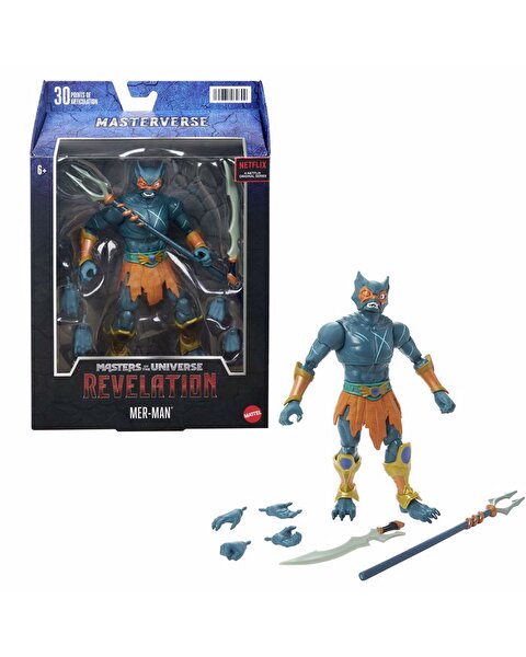 Motu Masterverse Aksiyon Figürleri Revelation Mer-Man HDR43