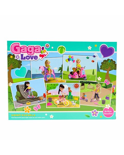 Gaga Love ve Köpeği Motosiklet Gezisi Pembe