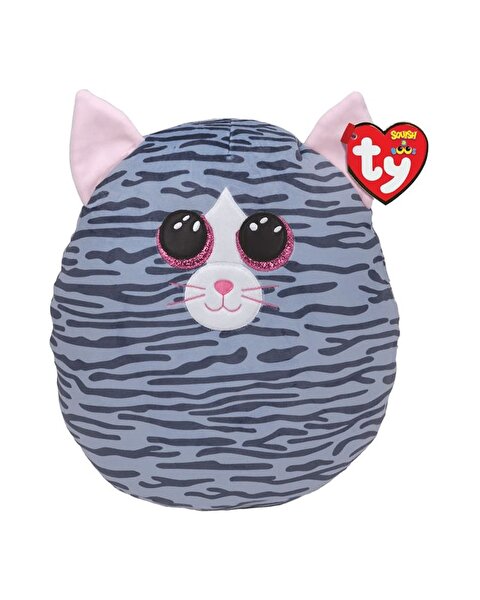 TY Kiki Gri Çizgili Kedi Squishy 25 Cm