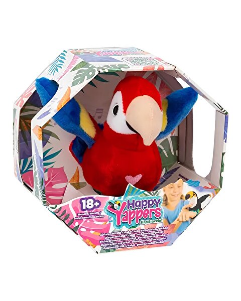 Happy Yappers Slap Bant Kırmızı Konuşan ve Taklit Eden Papağan