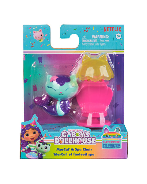 Gabby’s Dollhouse Mercat & Spa Chair Figür ve Aksesuar Seti